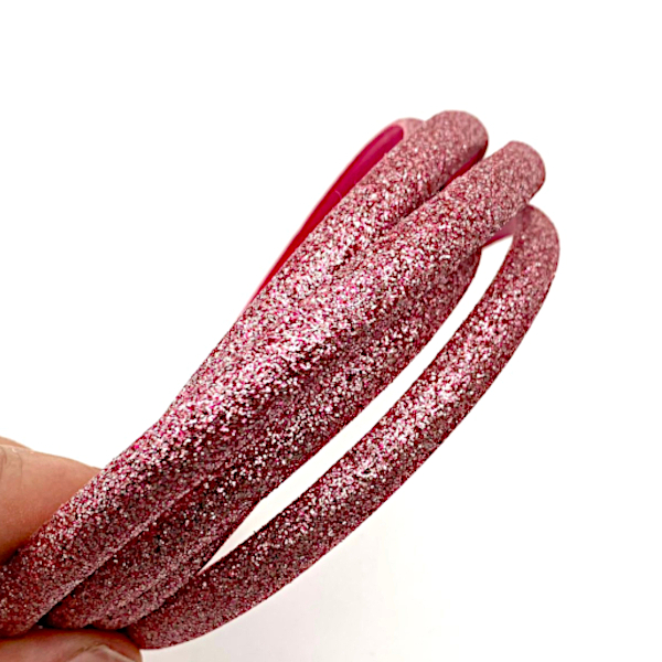 Λουρί Glitter 1 cm. για Σανδάλια Ροζ